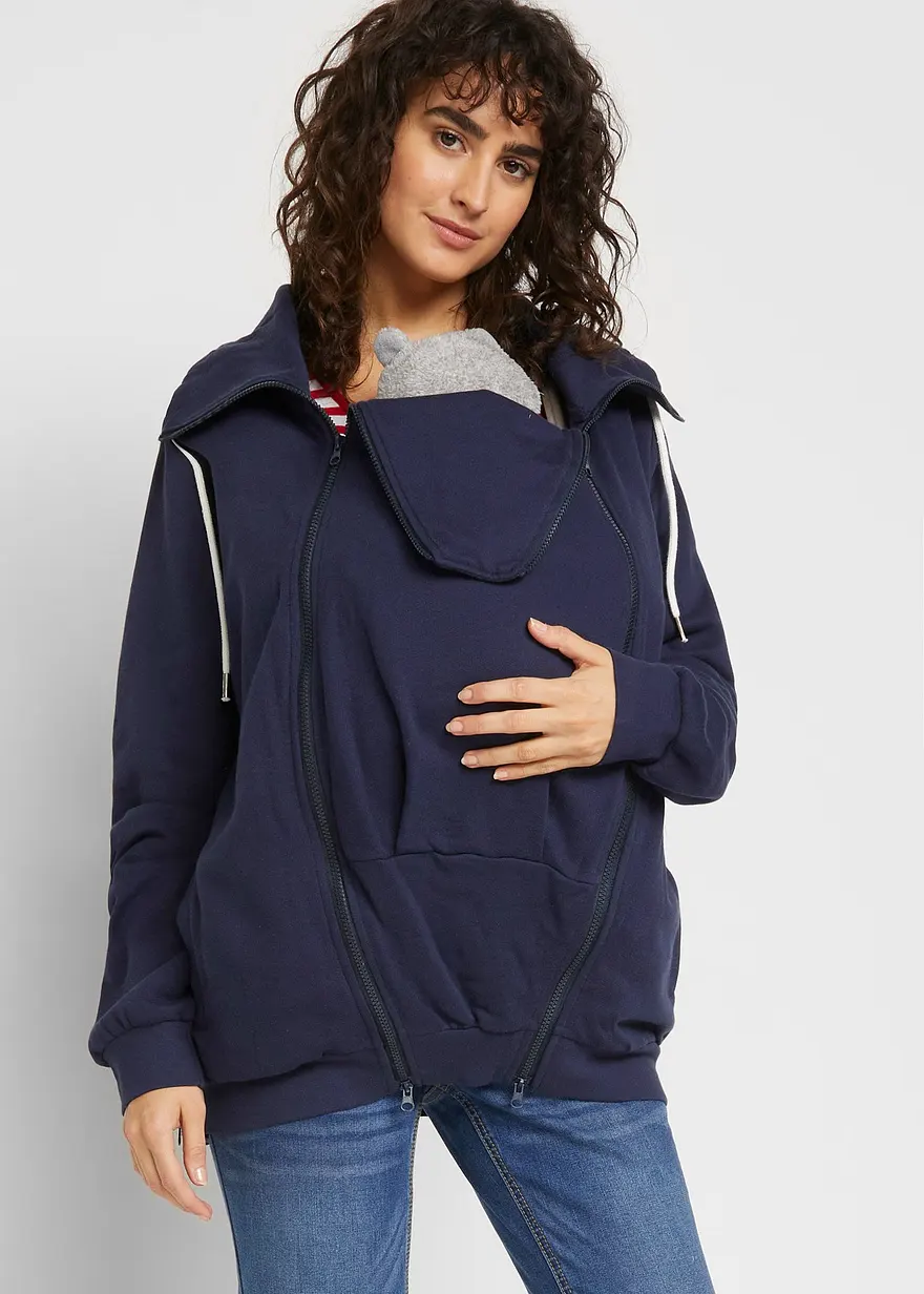 3-in-1 Umstands-Sweatjacke und Tragejacke