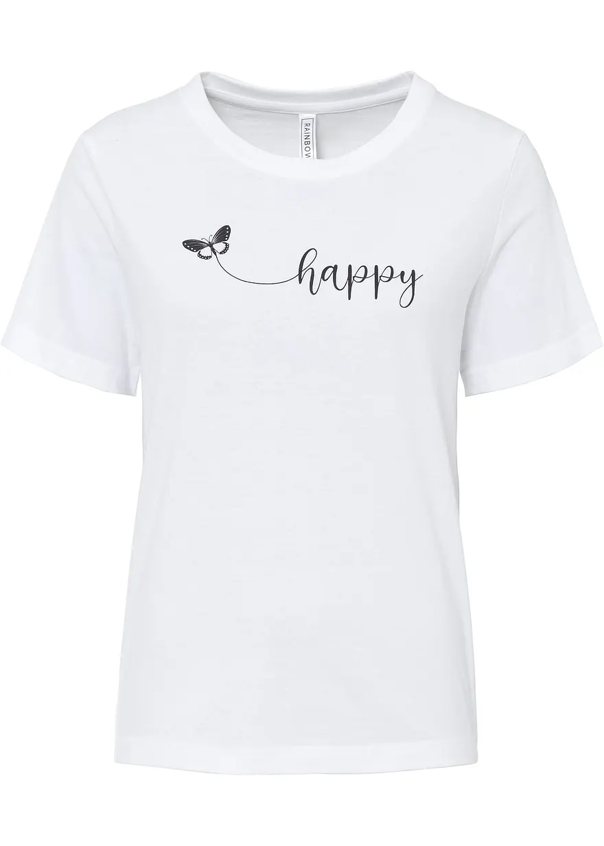Bedrucktes T-Shirt aus reiner Baumwolle