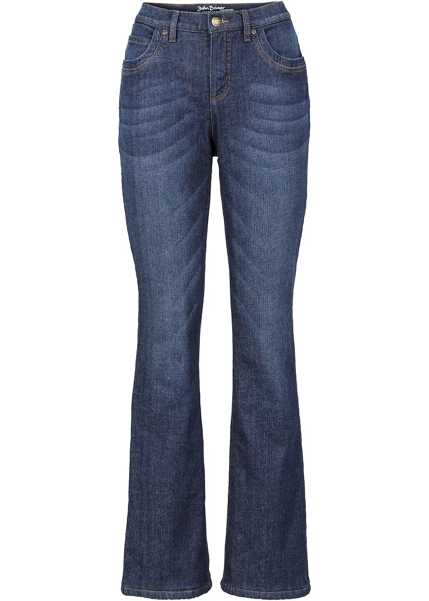 Bootcut-Jeans High Waist, Thermo