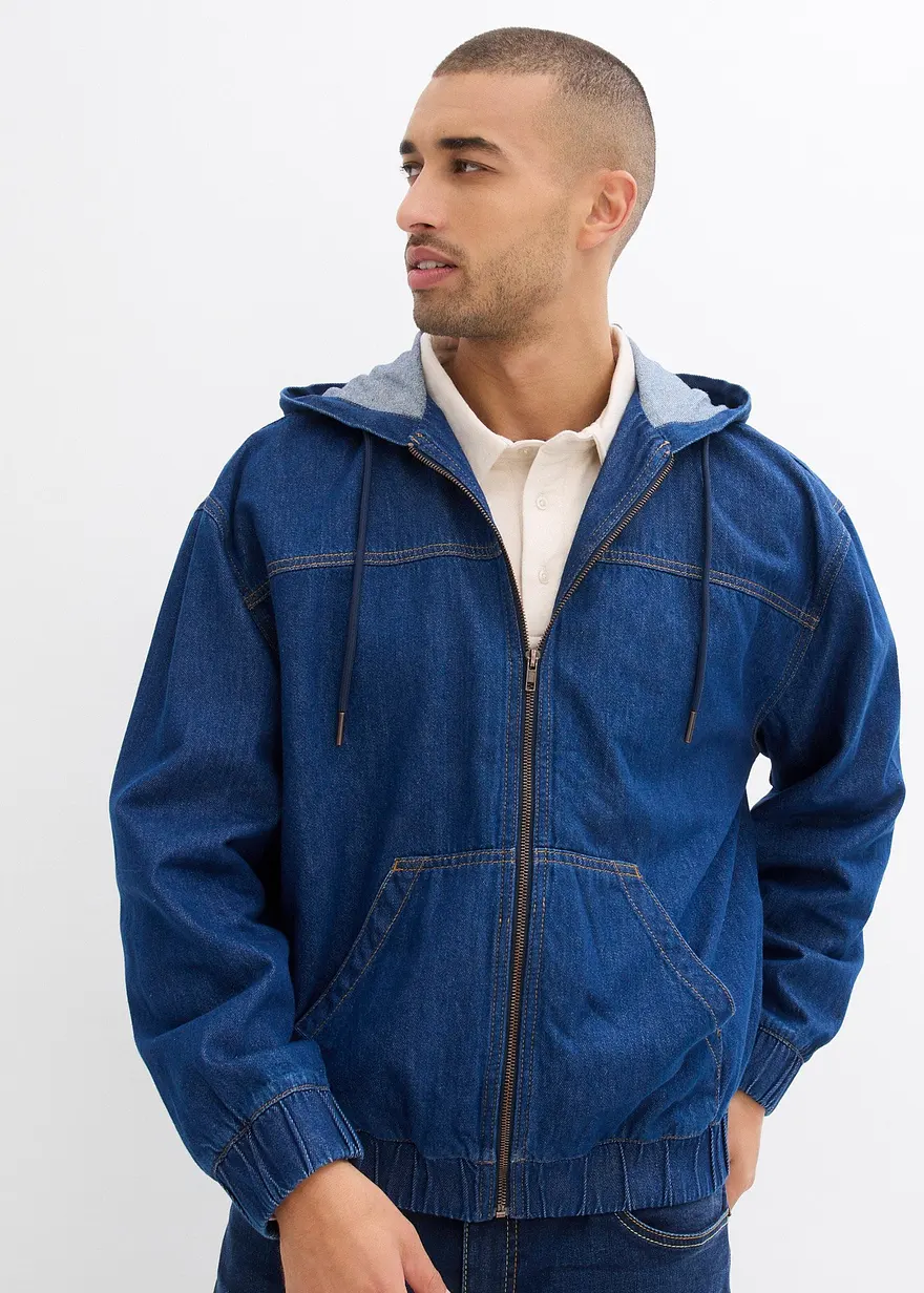 Jeansblouson aus reiner Baumwolle