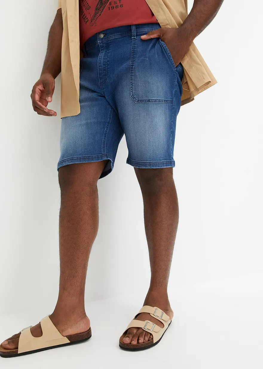 Stretch-Jeans-Bermuda, Relaxed Fit