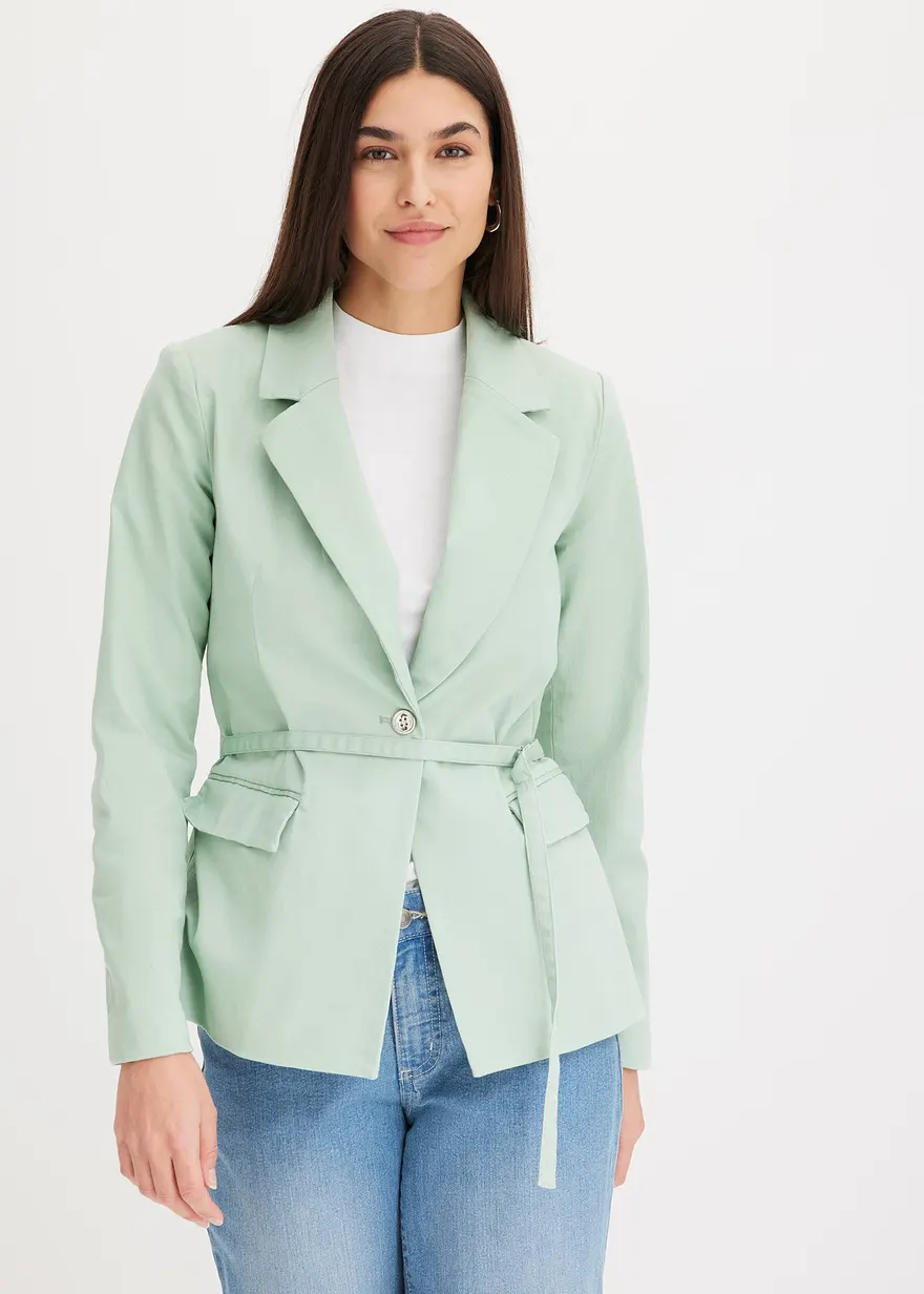 Blazer mit Bindegürtel