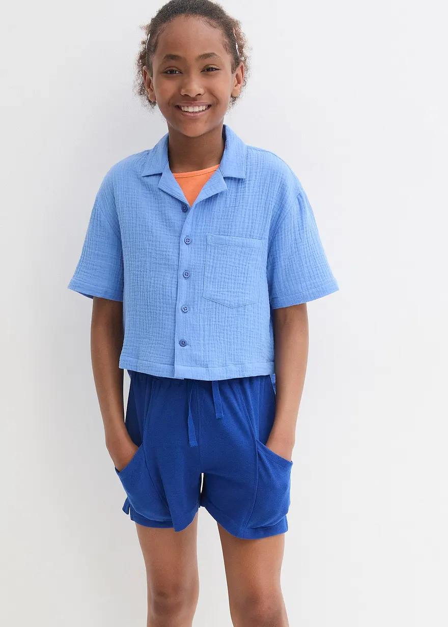 Mädchen Musselin-Bluse aus Baumwolle