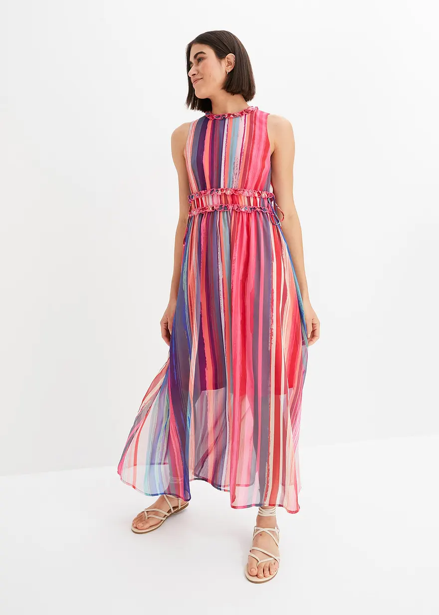 Gestreiftes Maxikleid