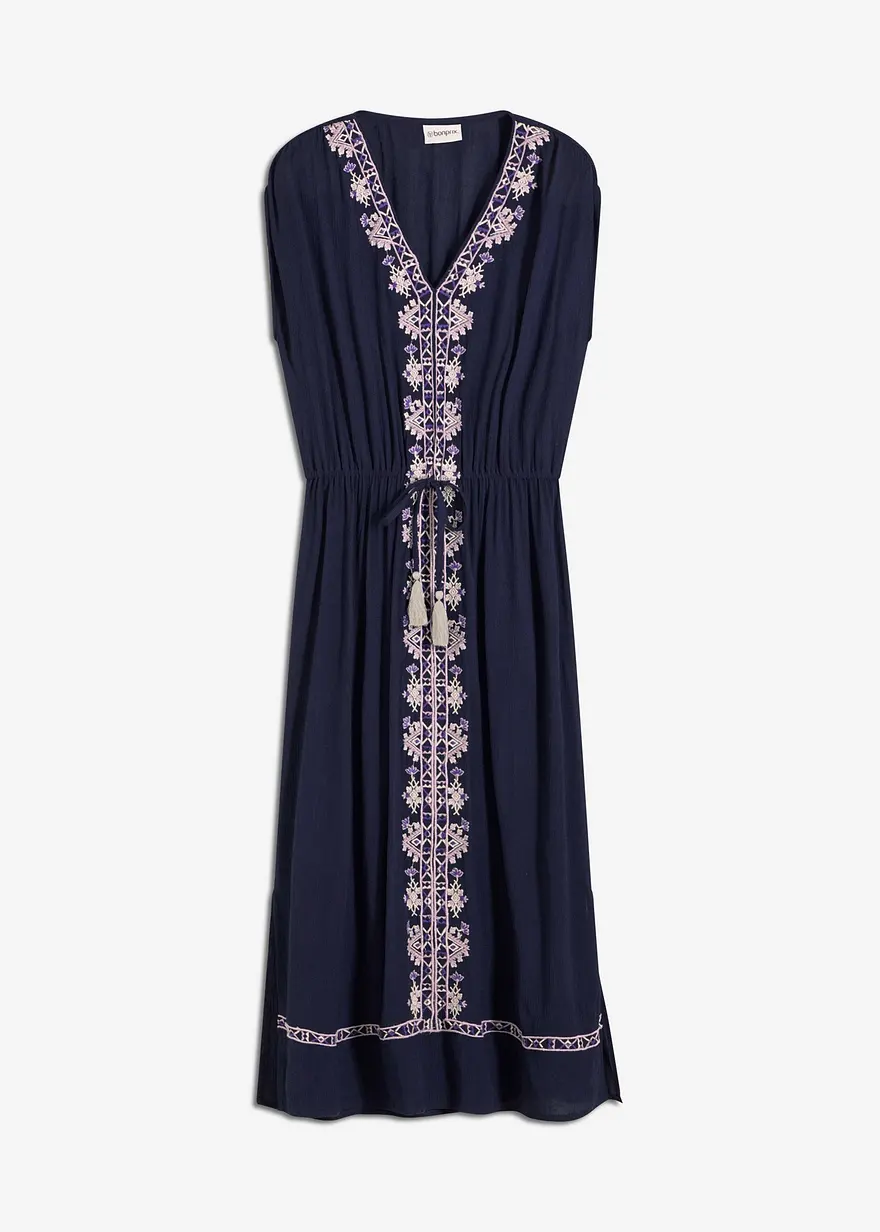 Boho-Midikleid mit Stickerei