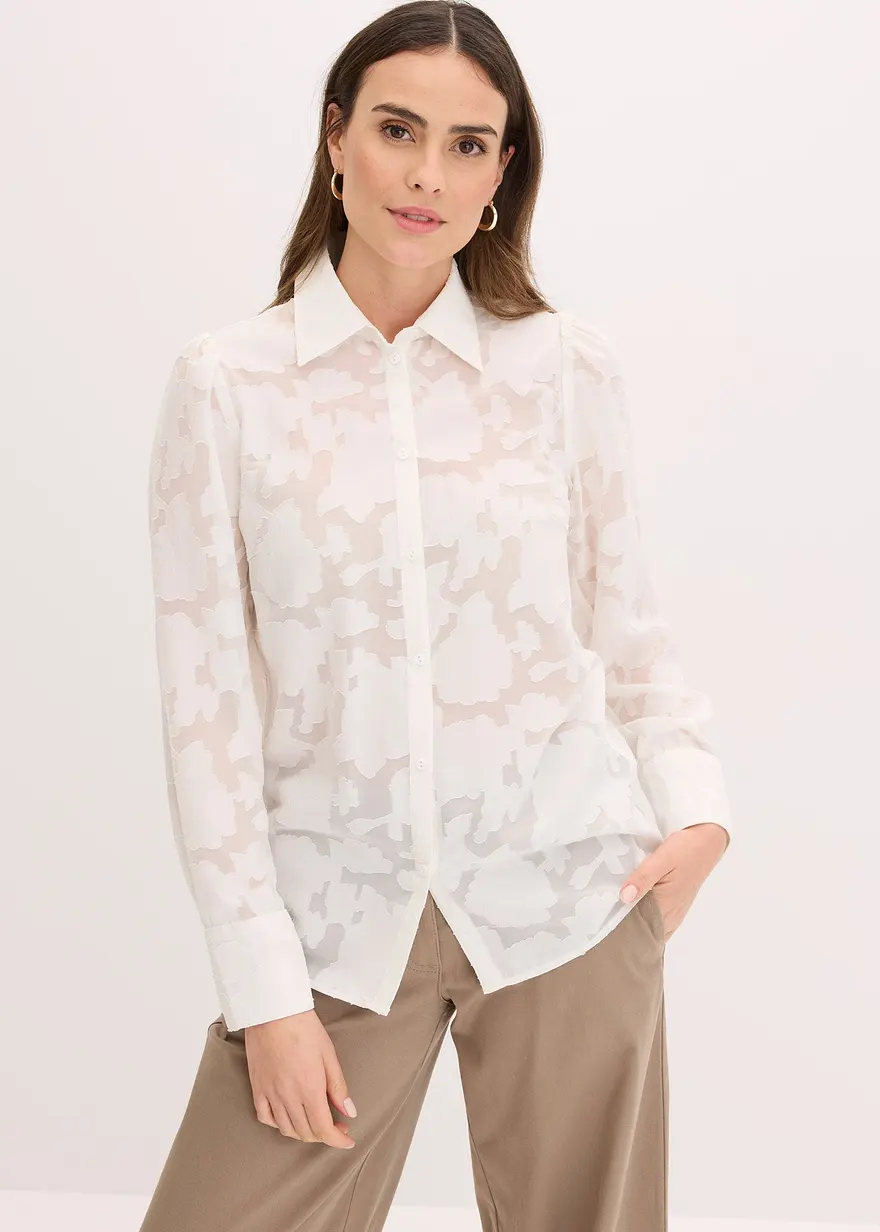 Bluse aus Jaquard-Chiffon