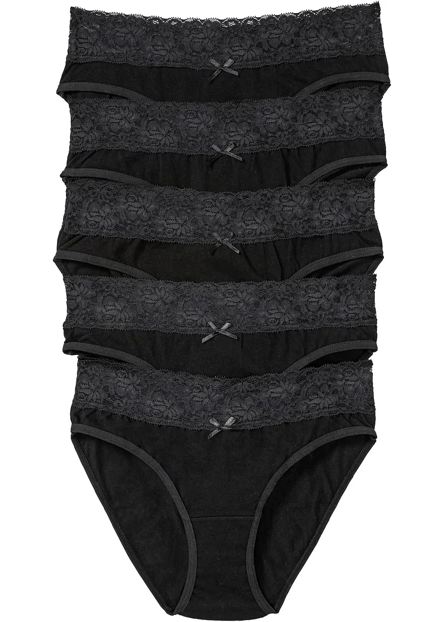 Slip (5er Pack) mit Spitze