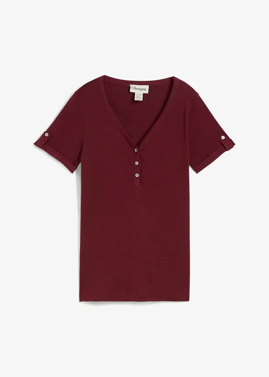 Henleyshirt aus reiner Bio-Baumwolle