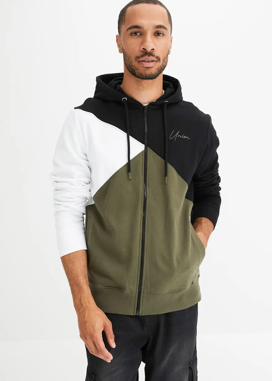 Kapuzen-Sweatjacke aus reiner Bio-Baumwolle