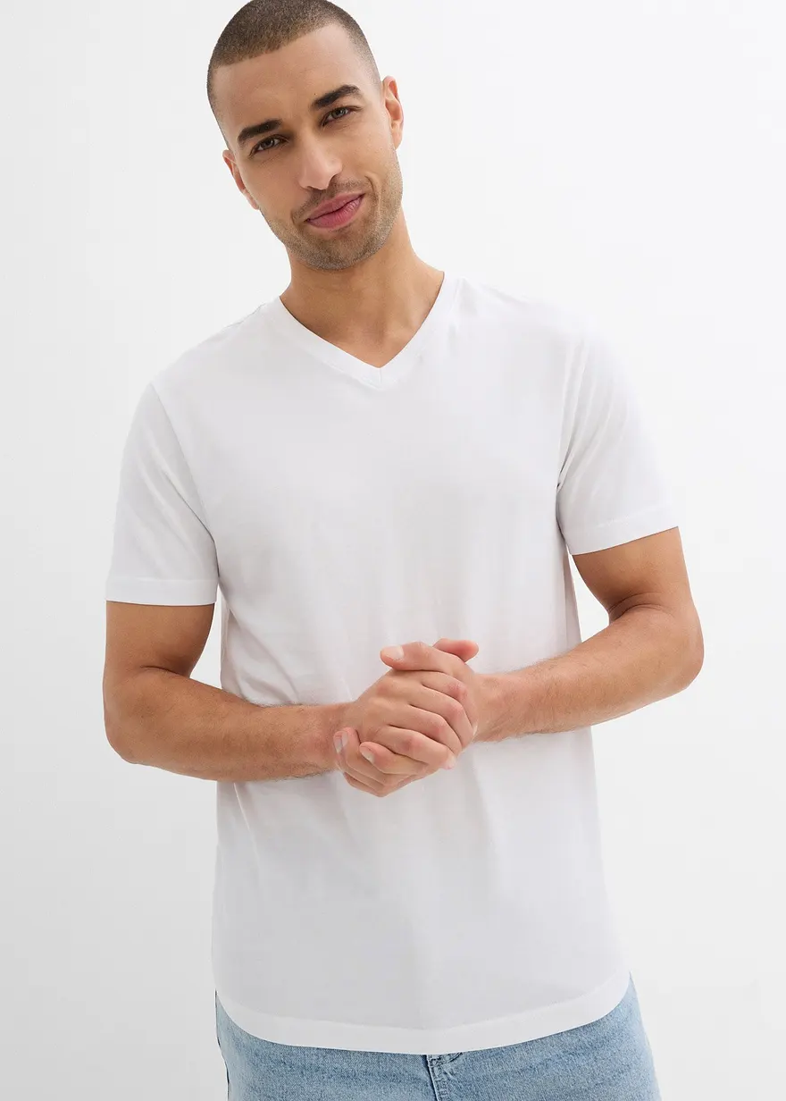 T-Shirt (2er Pack) aus reiner Bio-Baumwolle, Slim Fit