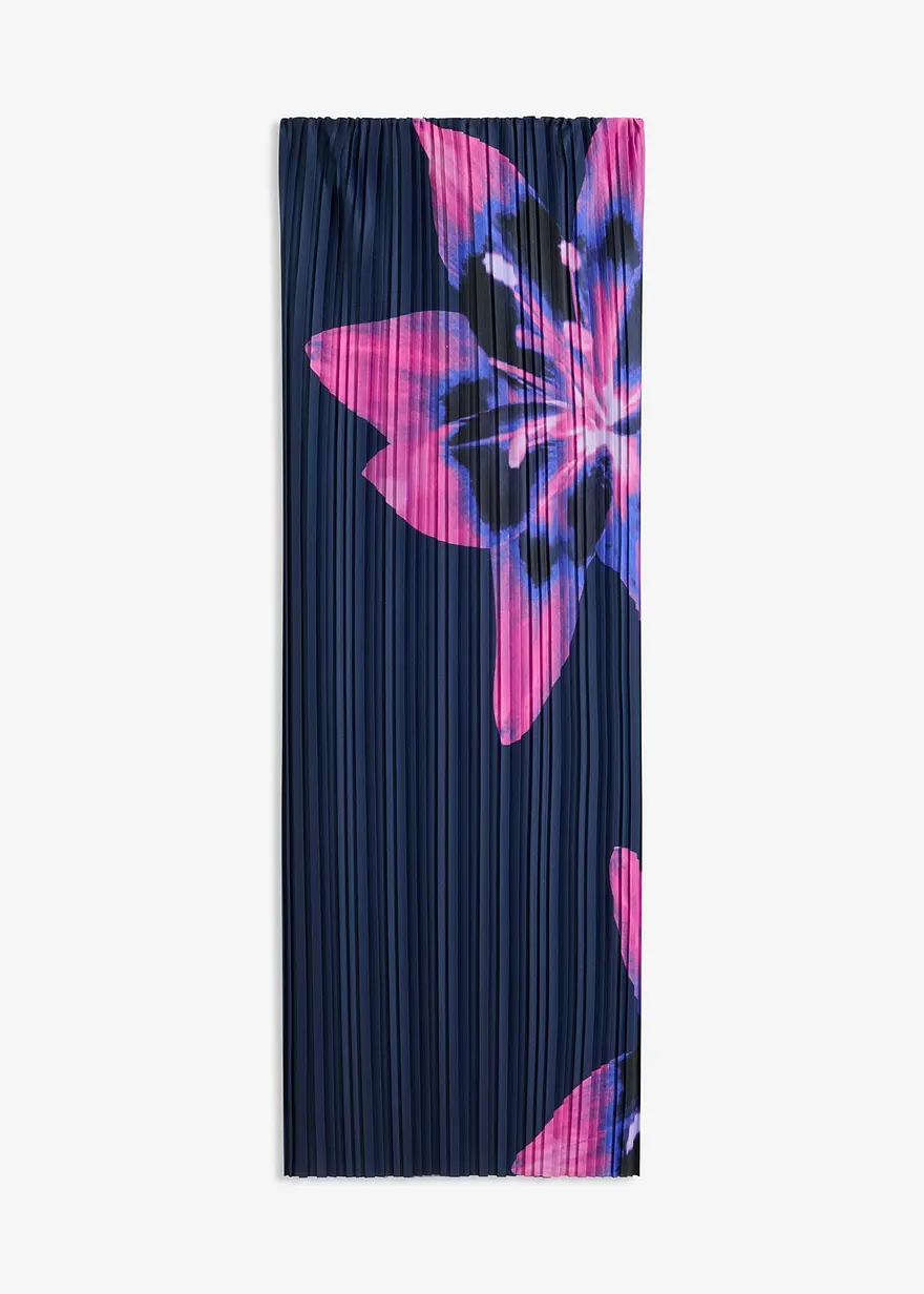 Bandeau-Kleid aus glänzendem Satin mit Plisse