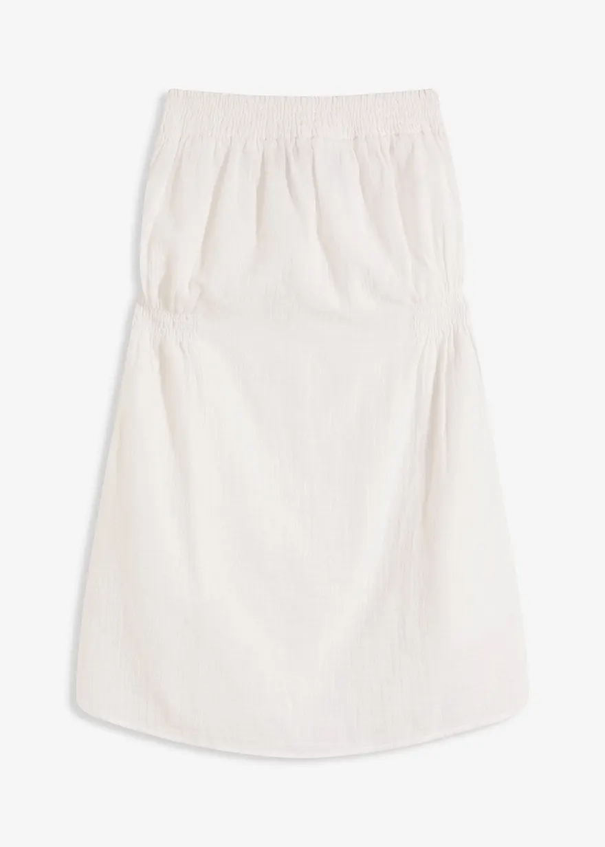 Bandeau-Strandkleid aus luftigem Musselin