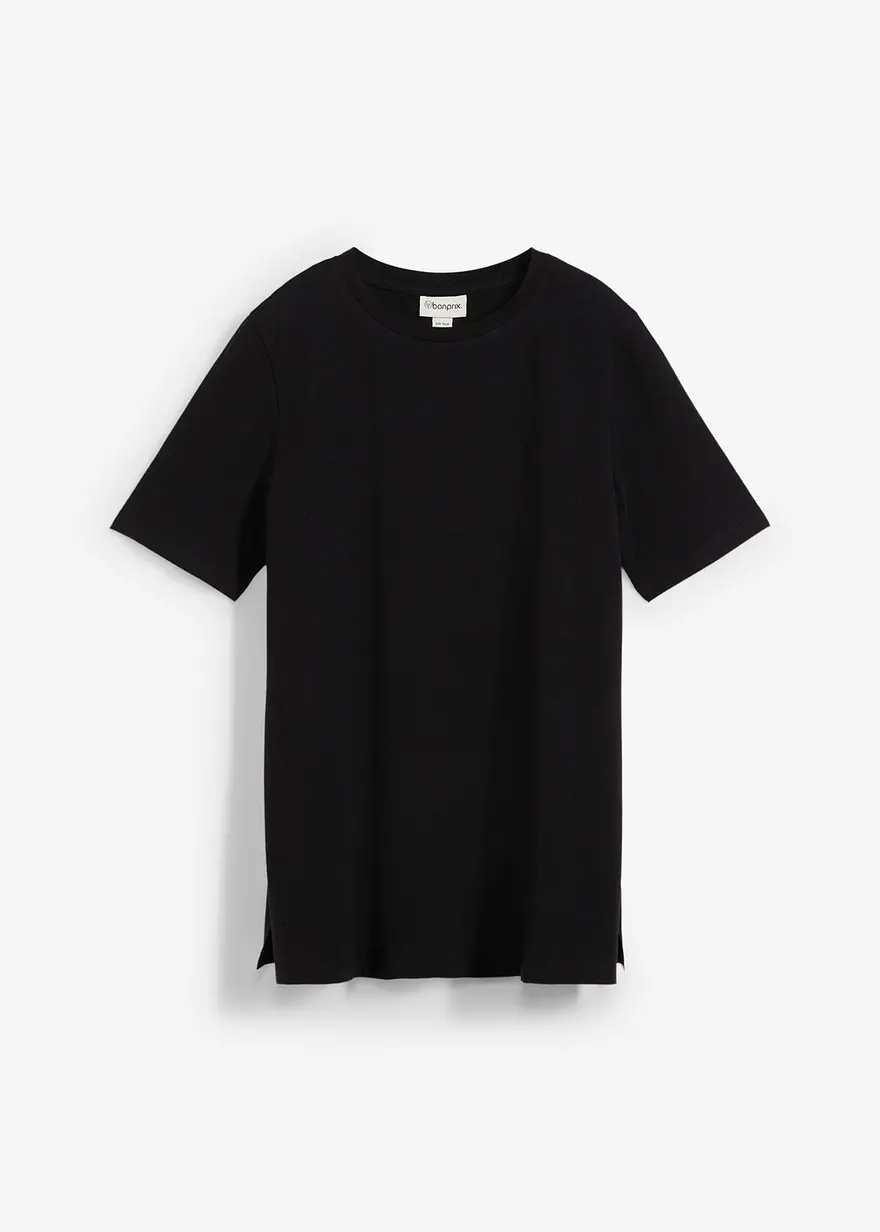 2-in-1 Umstands- und Stillshirt aus Bio-Baumwolle mit Seitenschlitzen