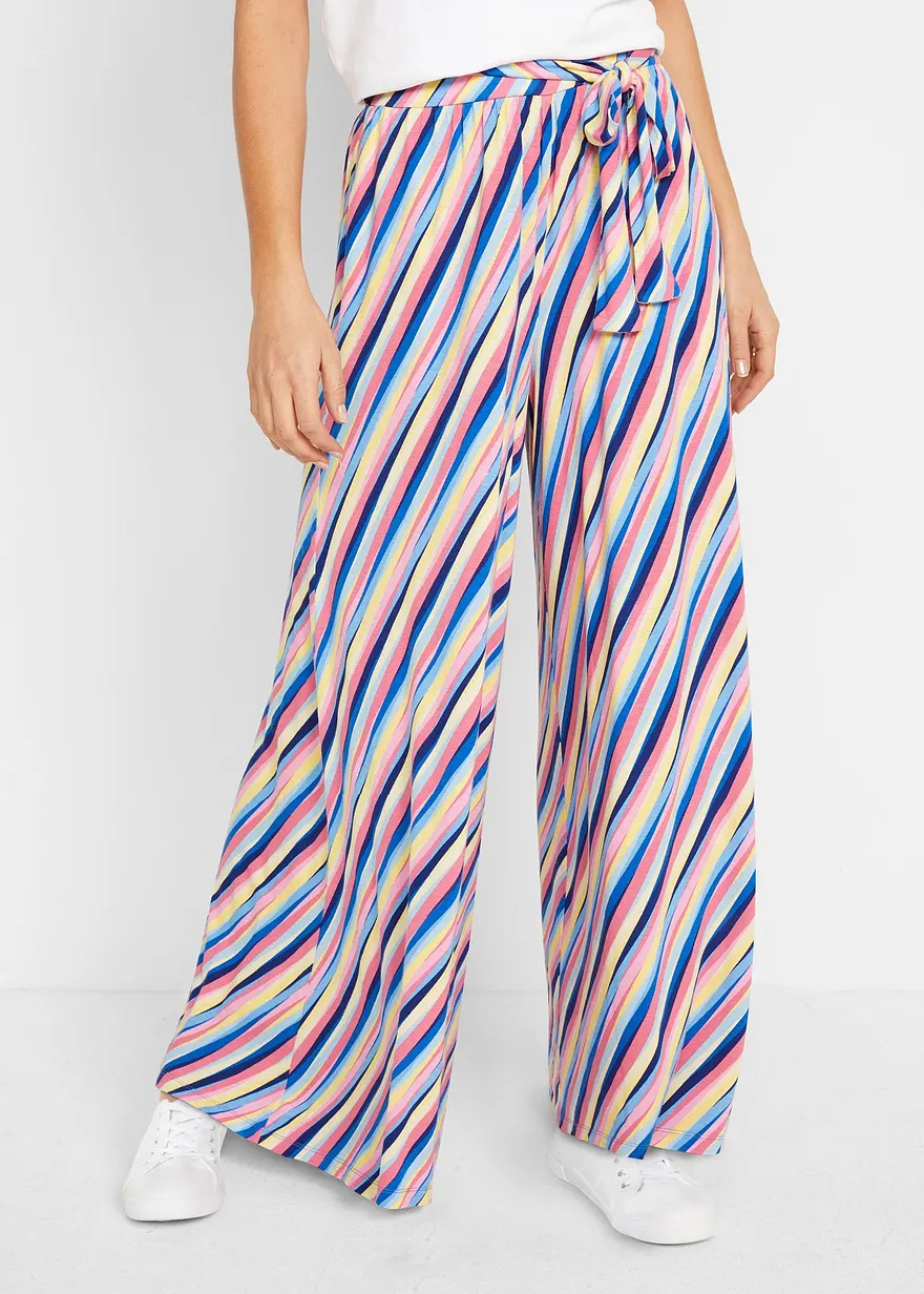 Jersey-Palazzohose aus softem Viskose-Mix