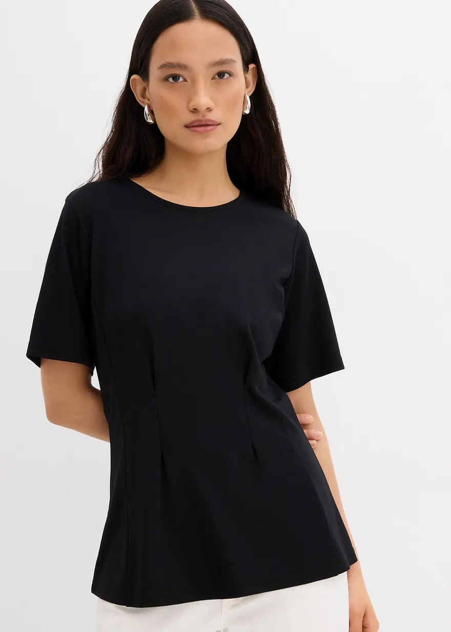 Tailliertes Shirt aus bequemen Punto di Roma