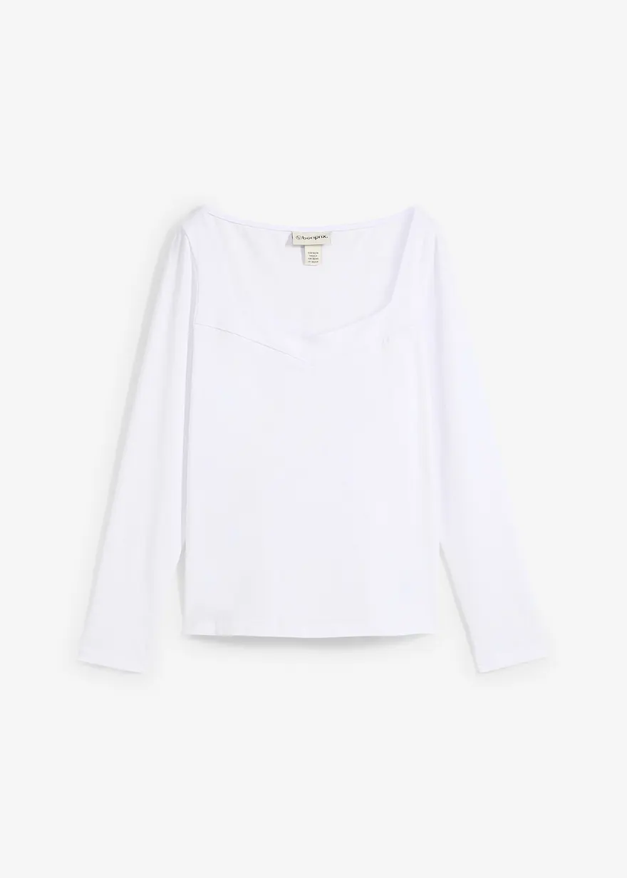 Langarmshirt mit Herzausschnitt