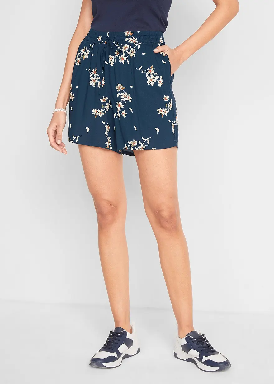 Viskose-Shorts mit Bindegürtel (2er Pack)