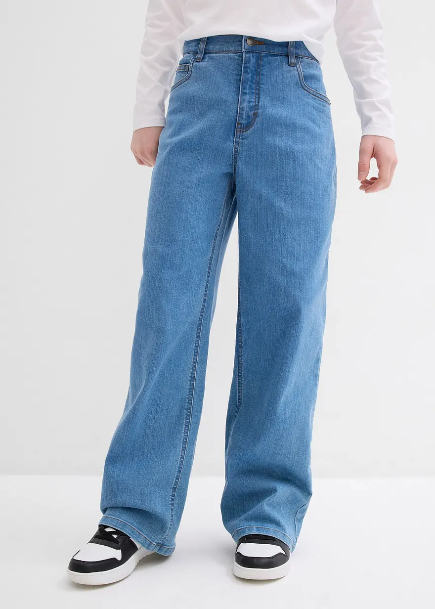 Extra Loose Fit Stretch-Jeans, Straight