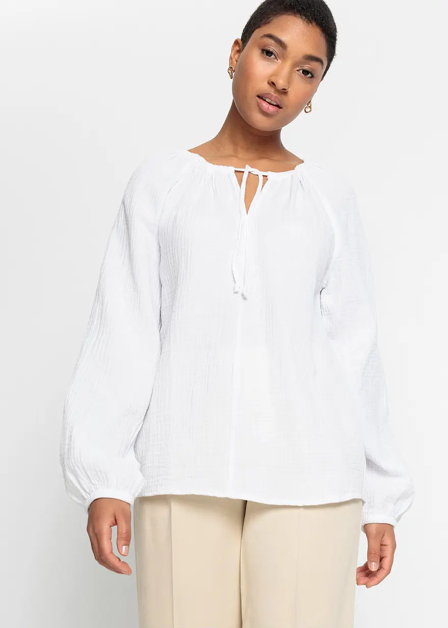 Musselin-Bluse aus Baumwolle
