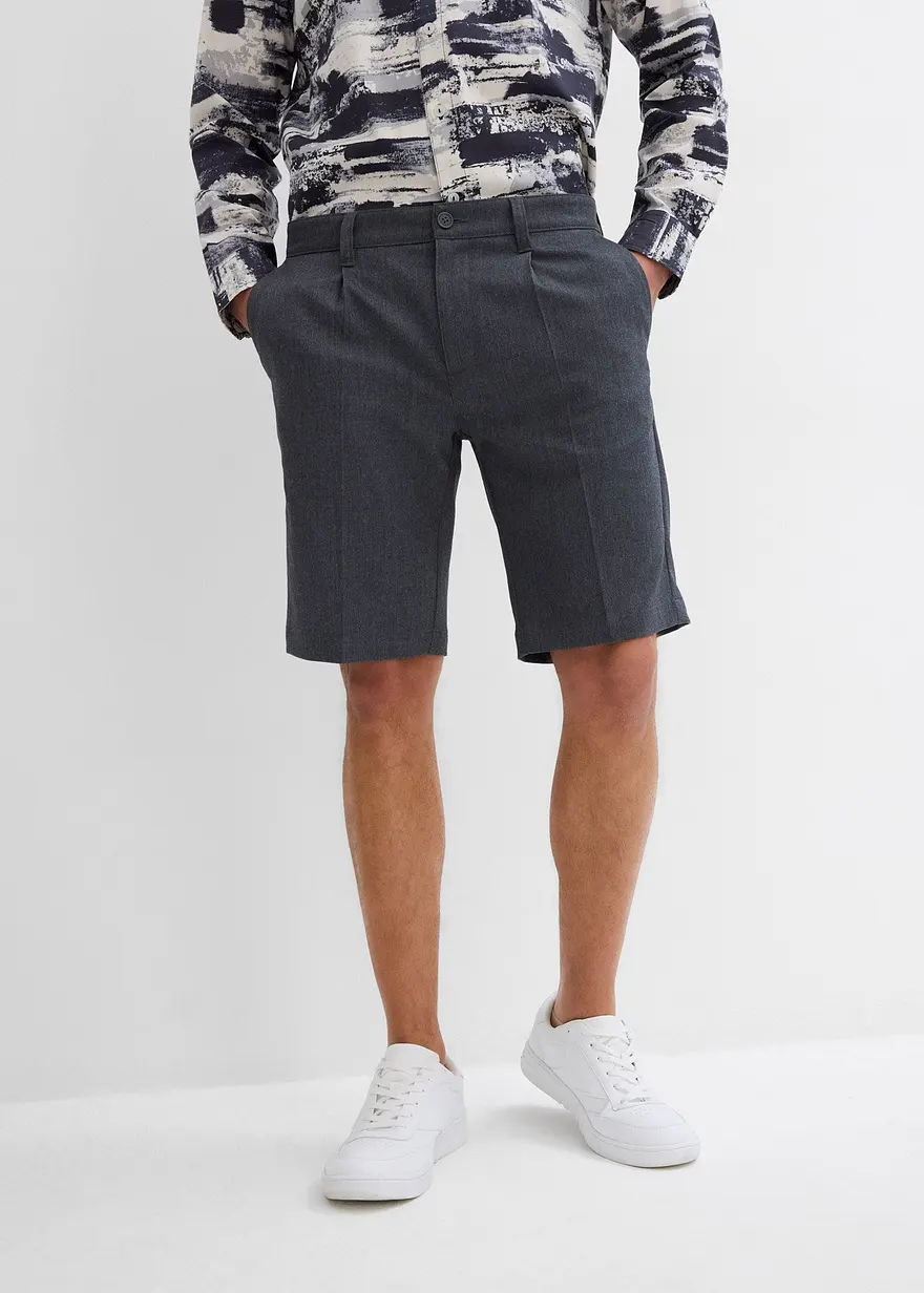 Chino-Bermuda mit Bügelfalte, Relaxed Fit