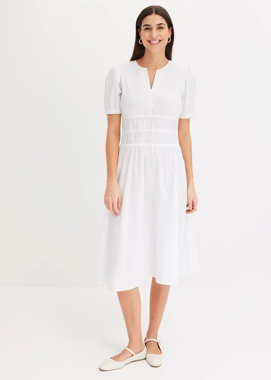 Midikleid mit elastischer Taille