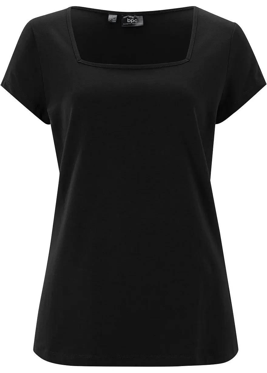 Kurzarmshirt mit Karree-Ausschnitt