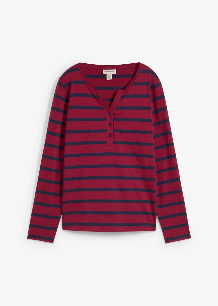 Henleyshirt aus reiner Bio-Baumwolle