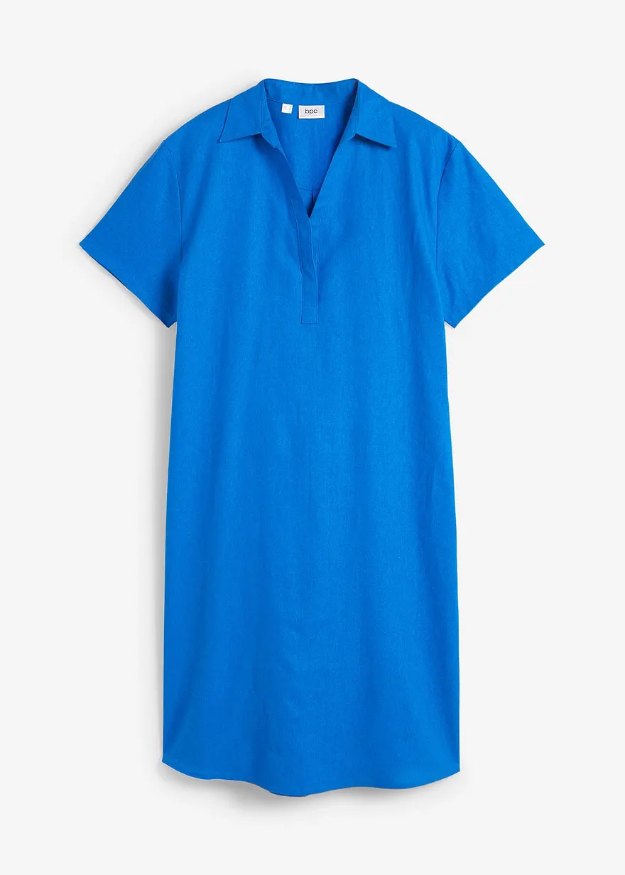 Tunika-Kleid aus leichtem Leinen-Mix