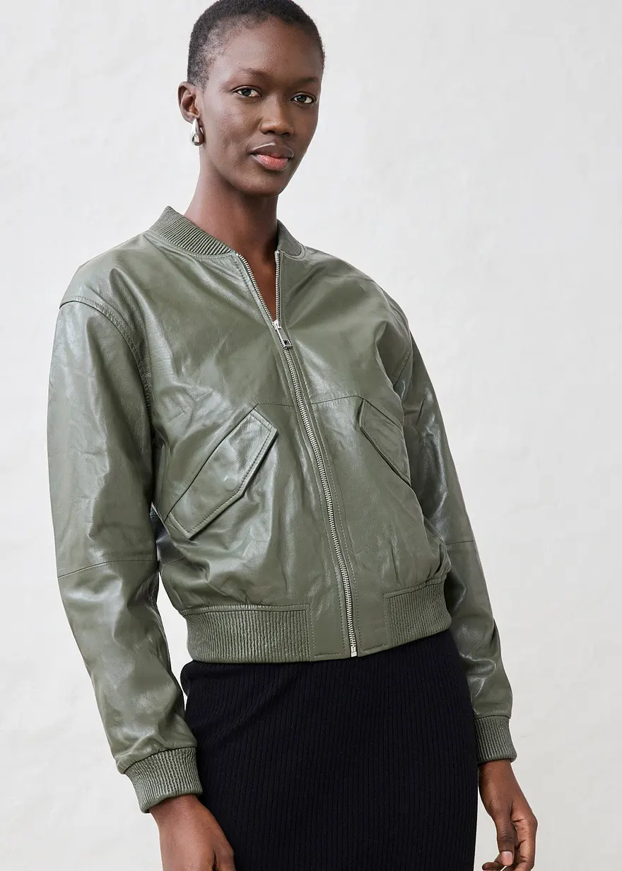Lederblouson aus Lammnappa