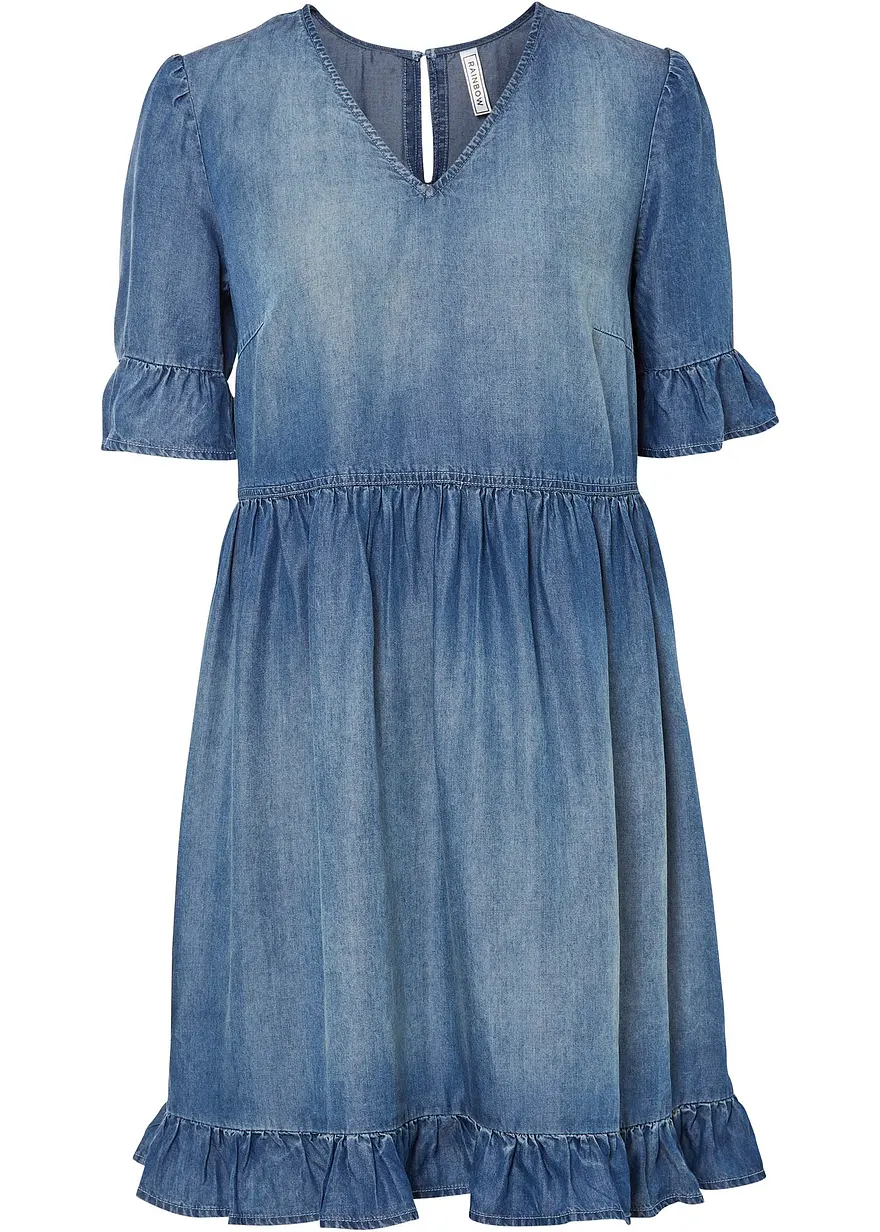 Jeanskleid mit Volants