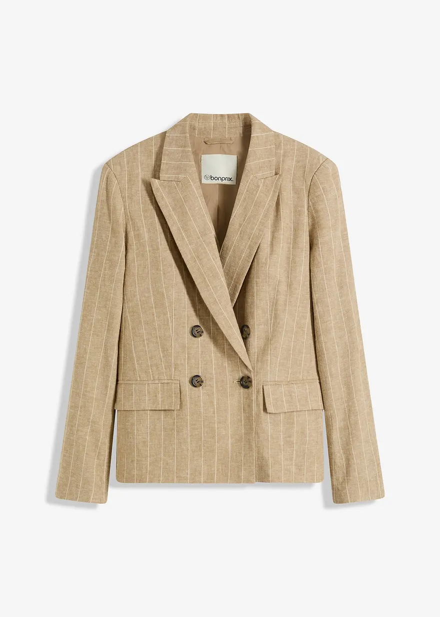 Blazer mit Leinenanteil