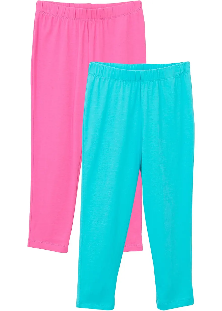 Capri-Leggings mit elastischem Bio-Baumwoll-Mix (2er Pack)