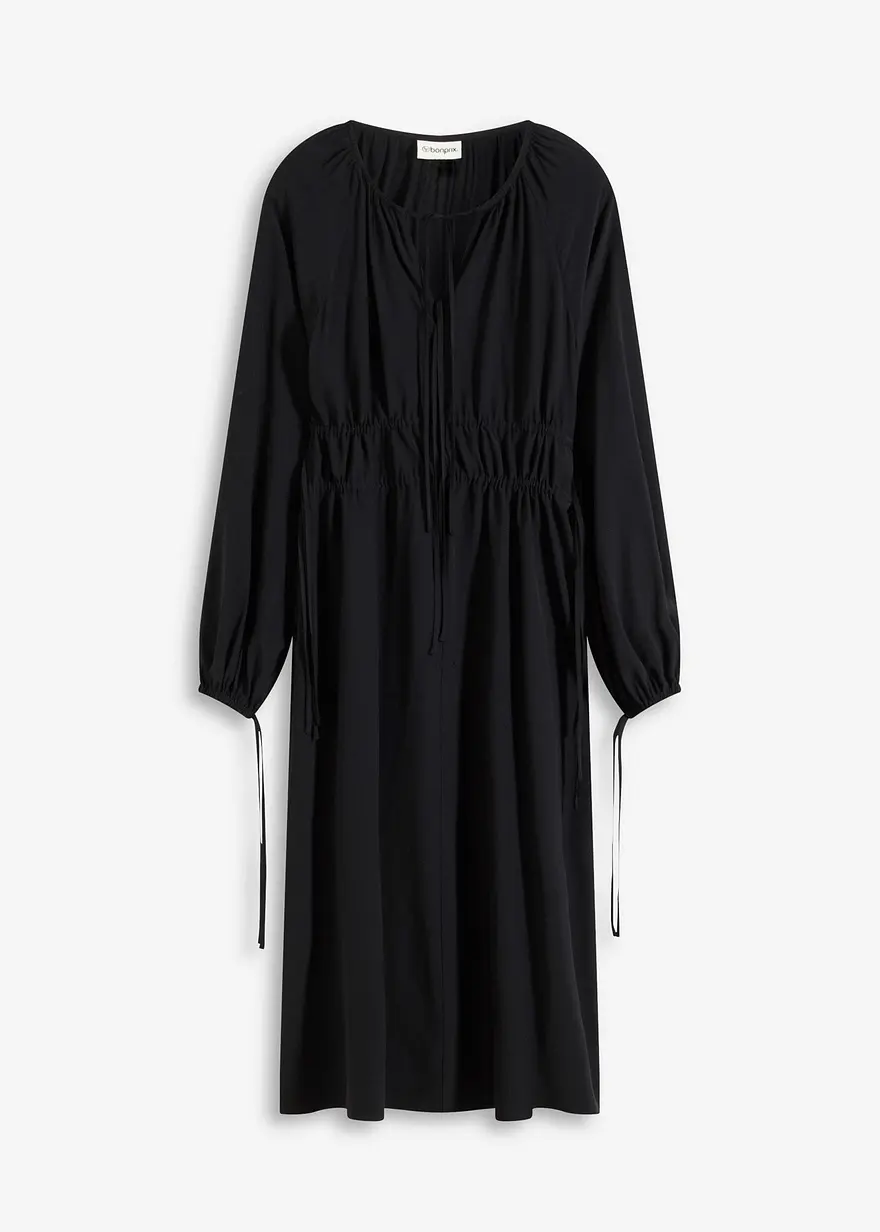 Tunika-Kleid aus fließendem Viskose-Mix