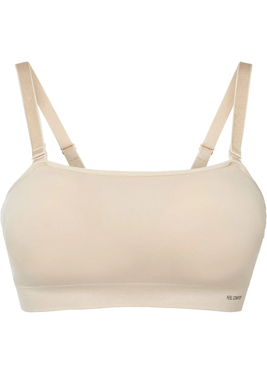 Wattierter Feel Comfort Seamless Bandeau-BH mit abnehmbaren Trägern
