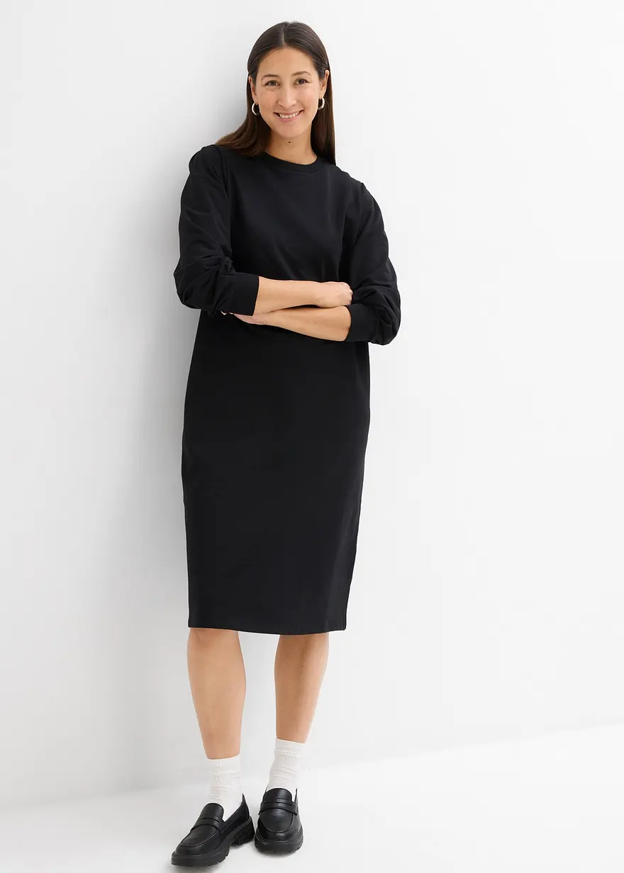 Sweatkleid mit Puffärmeln