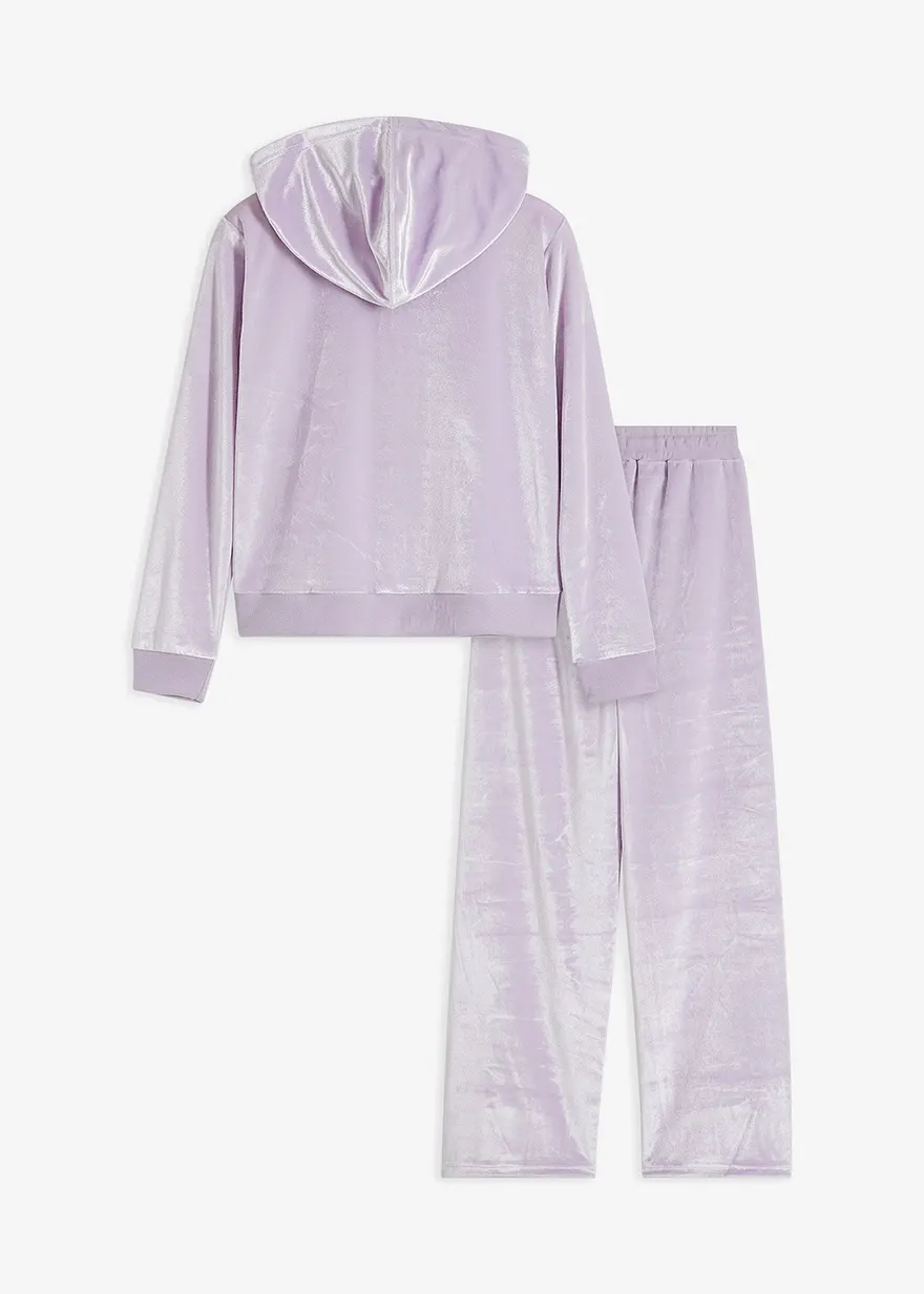 Jacke und Hose aus Velours (2-tlg. Set)