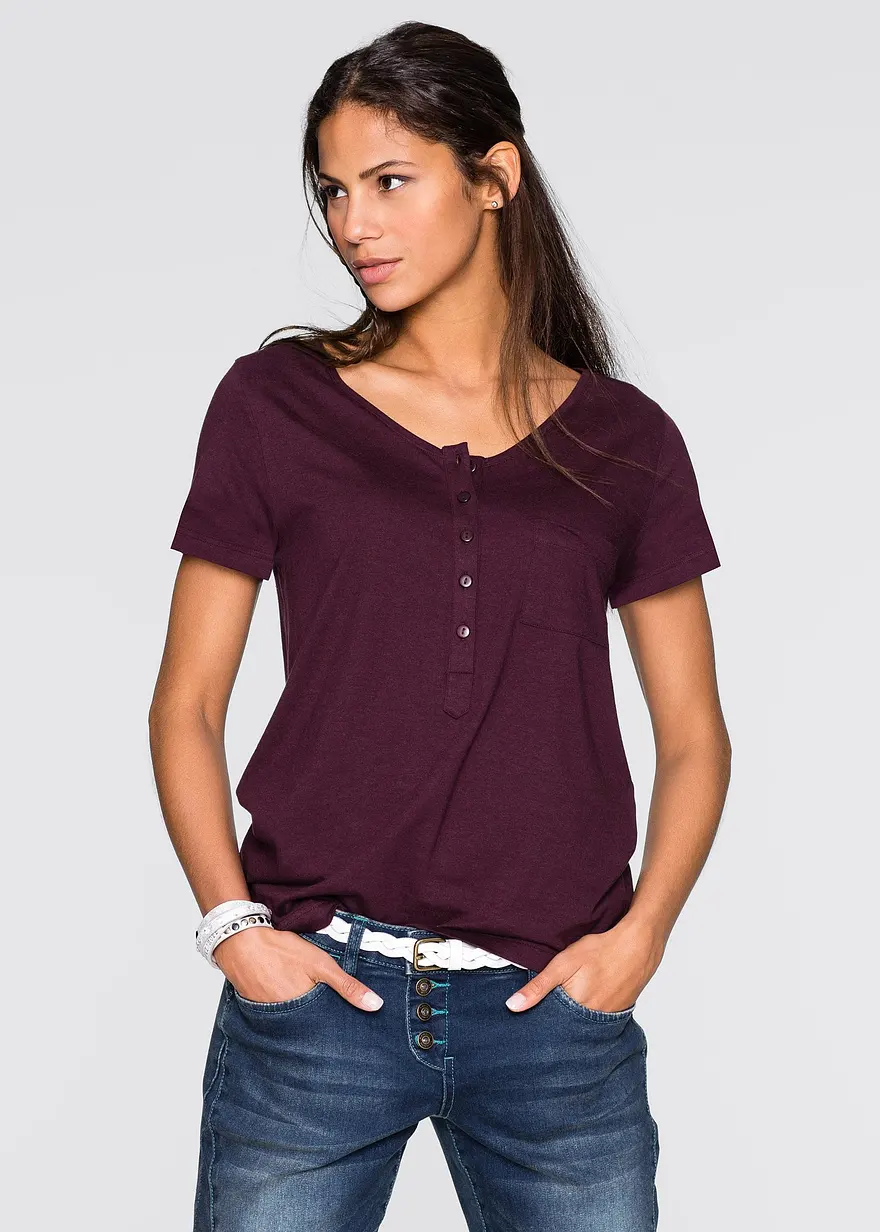 T-Shirt aus Baumwoll-Viskose-Mix