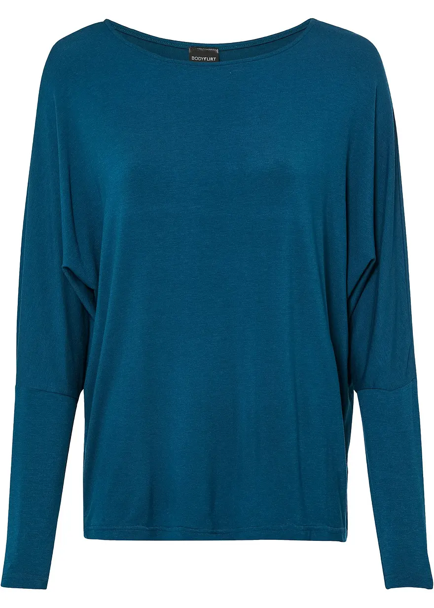 Langarmshirt aus softem Viskose-Mix