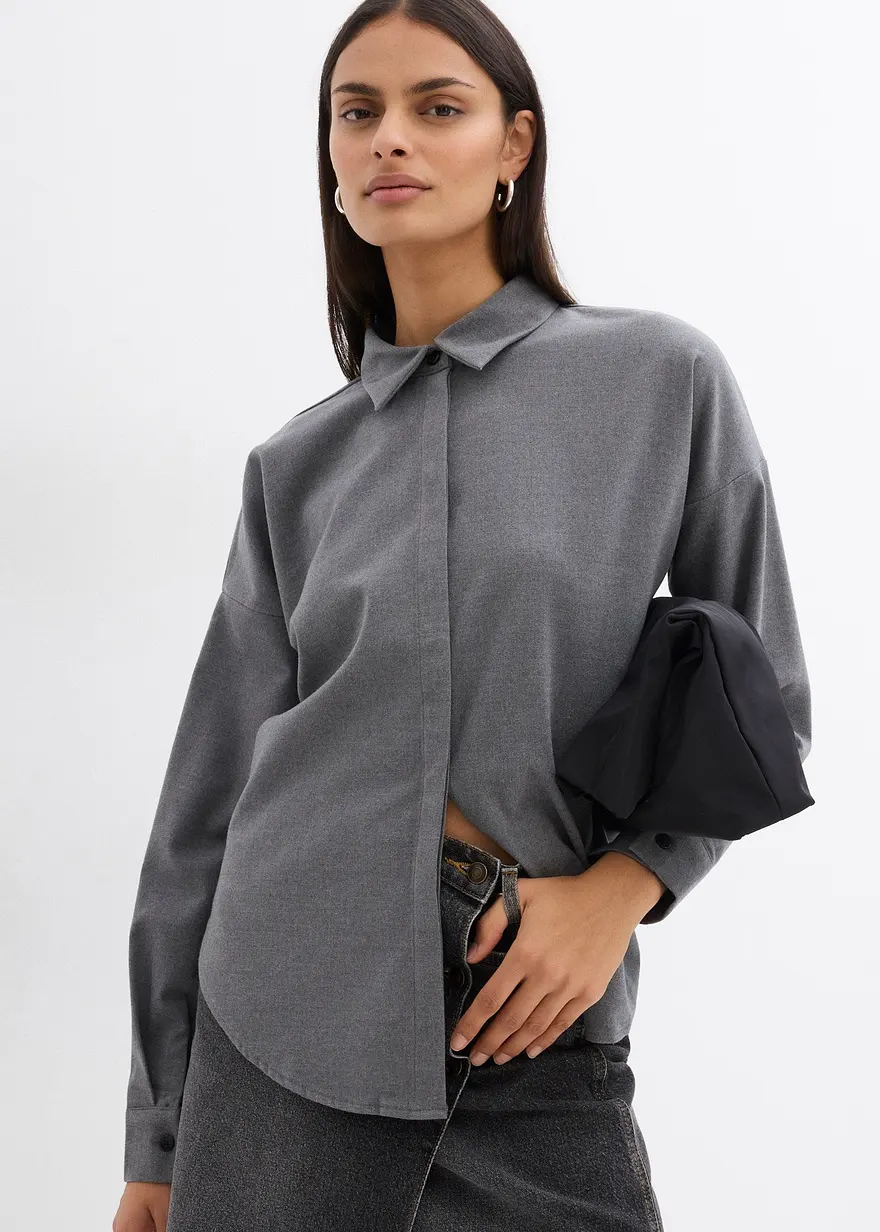 Oversize-Bluse zum Wenden aus Viskose-Mix