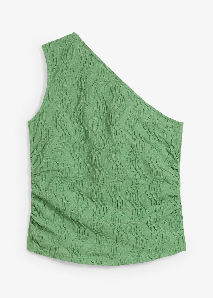 One-Shoulder-Top in Struktur Optik