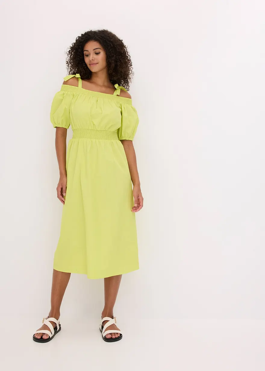 Off-Shoulder-Kleid aus reiner Bio-Baumwolle