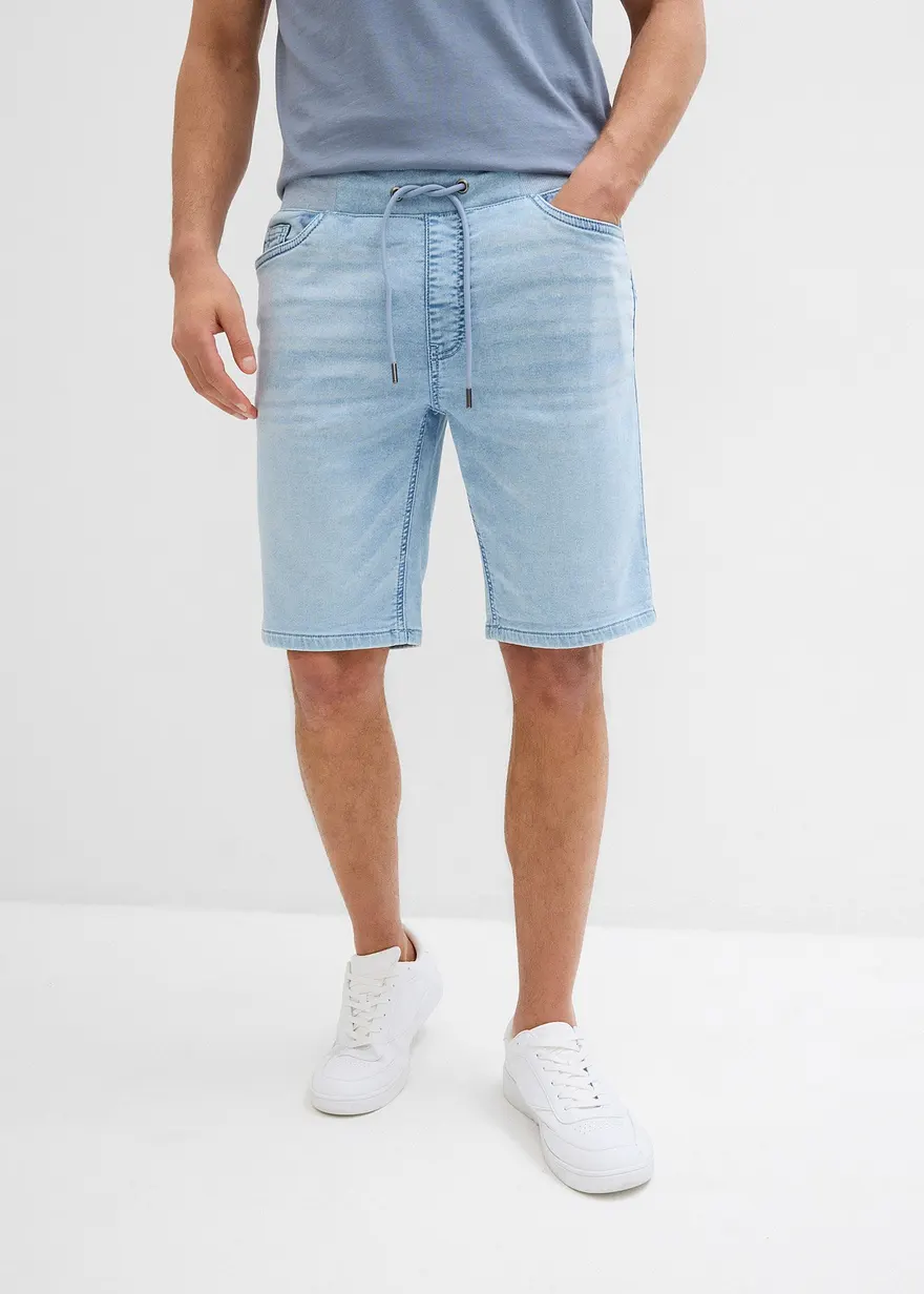 Schlupf Stretch-Jeans-Bermuda, Regular Fit