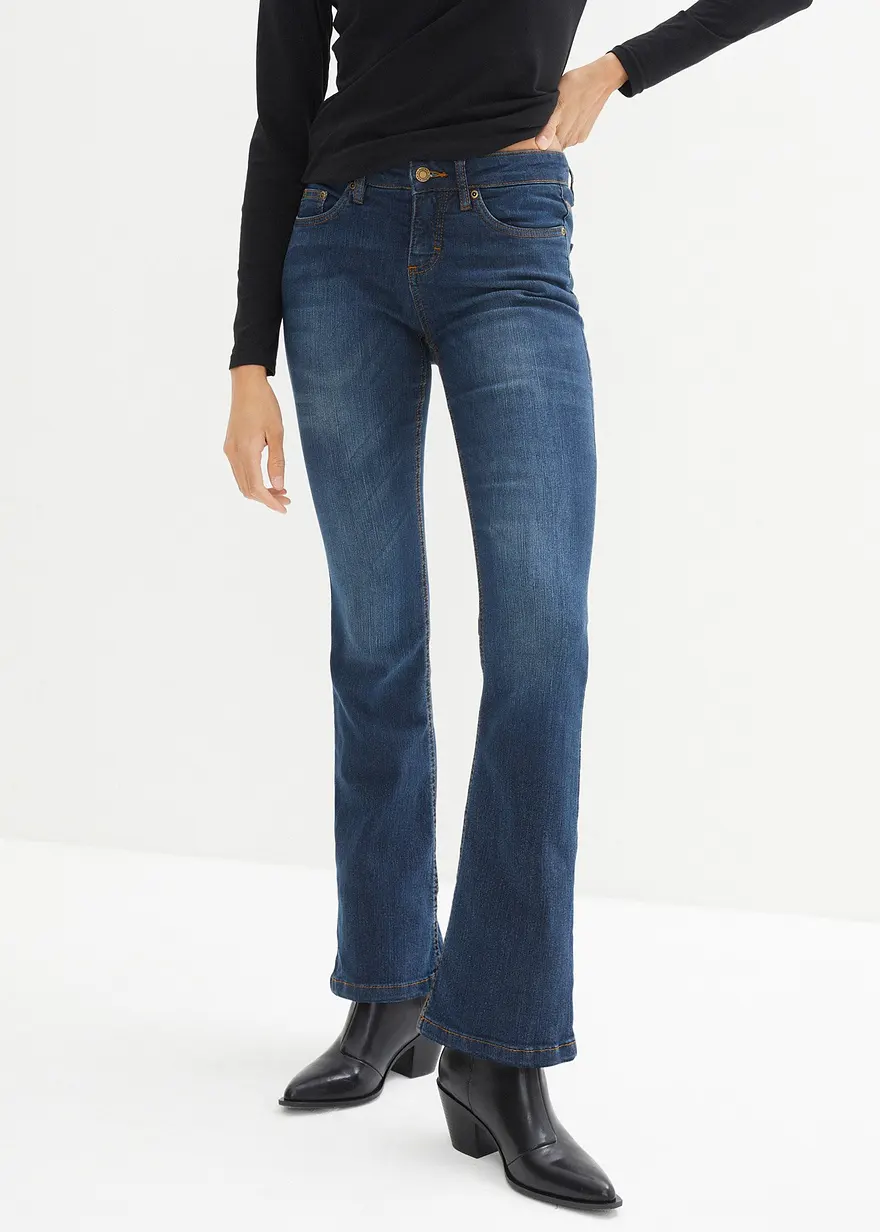 Bootcut Jeans Mid Waist, Stretch