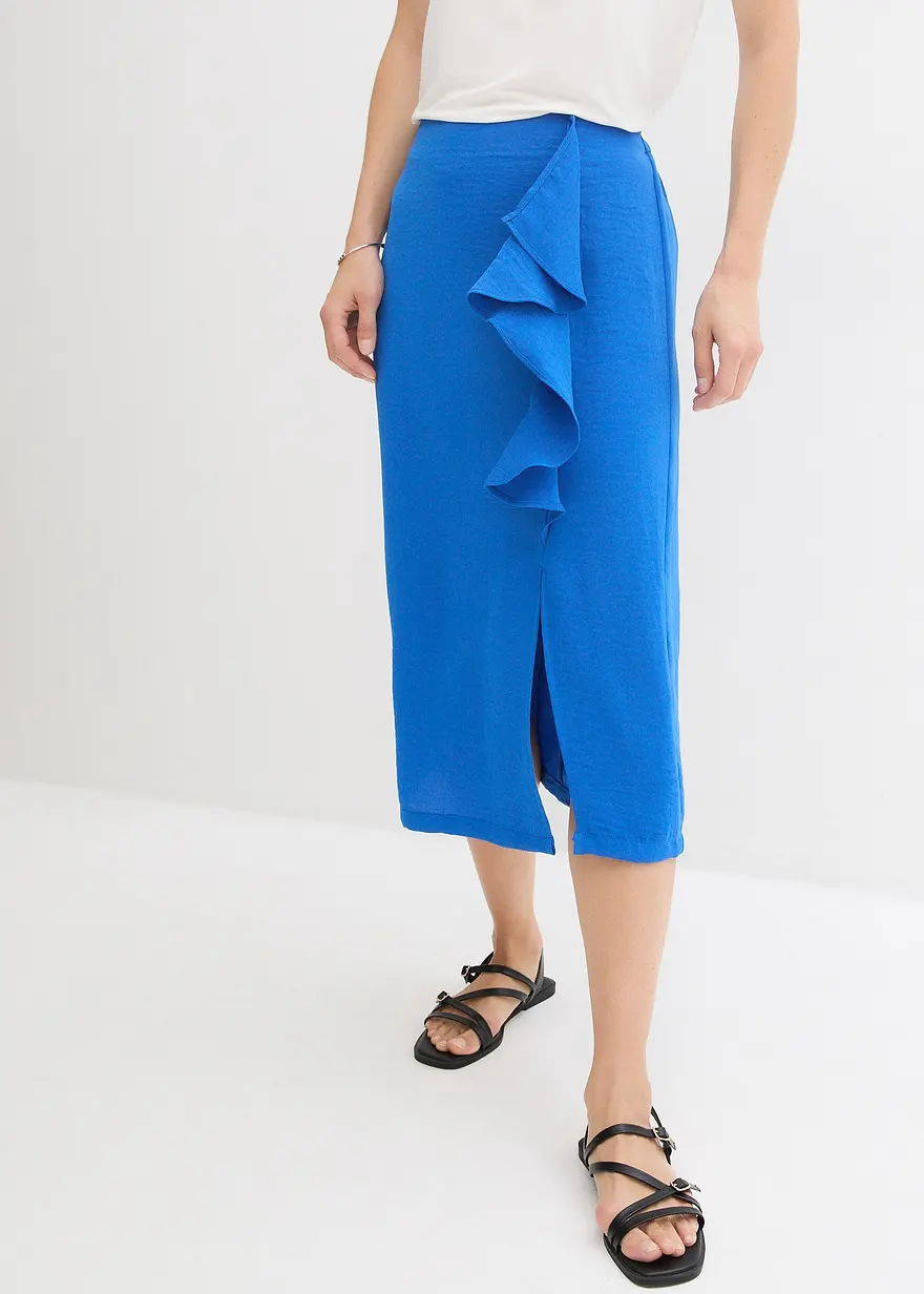 Satin Rock mit Volants