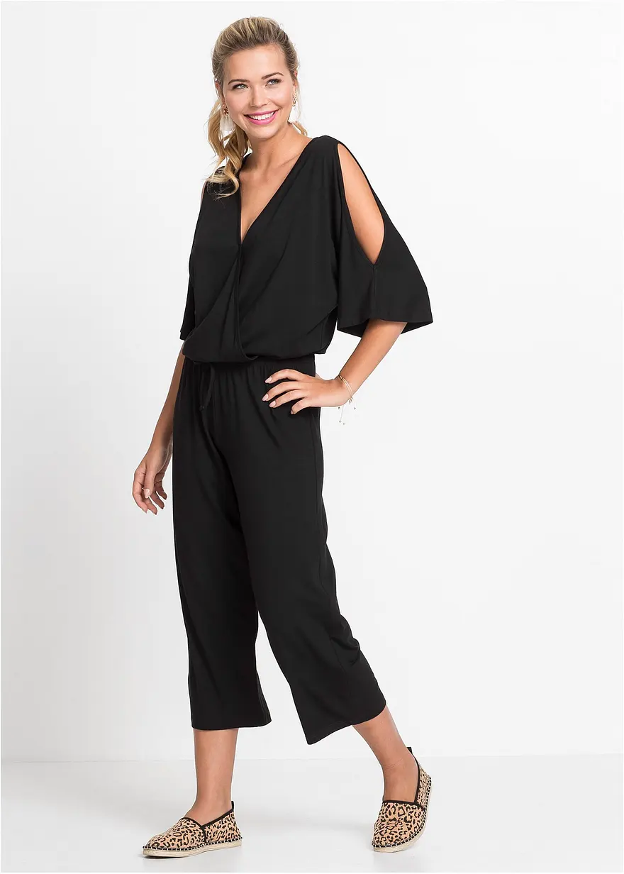 Jersey-Jumpsuit aus fließender Viskose