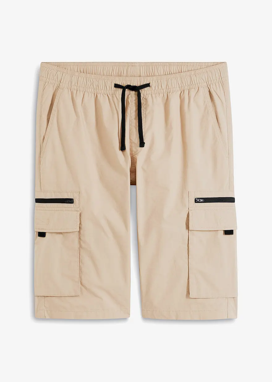 Schlupf-Bermuda mit Cargotaschen, Regular Fit