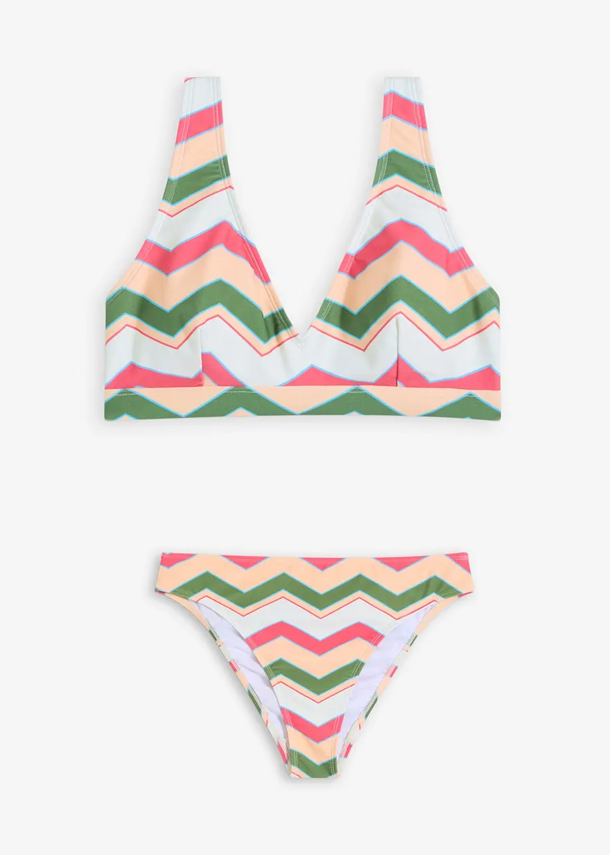 Bustier-Bikini (2-tlg.Set) mit V-Ausschnitt