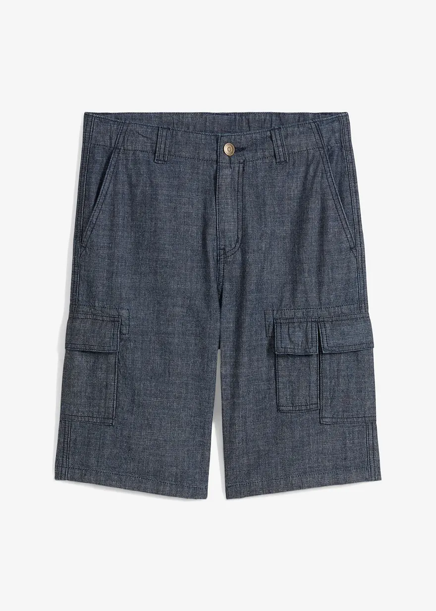 Chambray-Cargo-Longshorts, Regular Fit