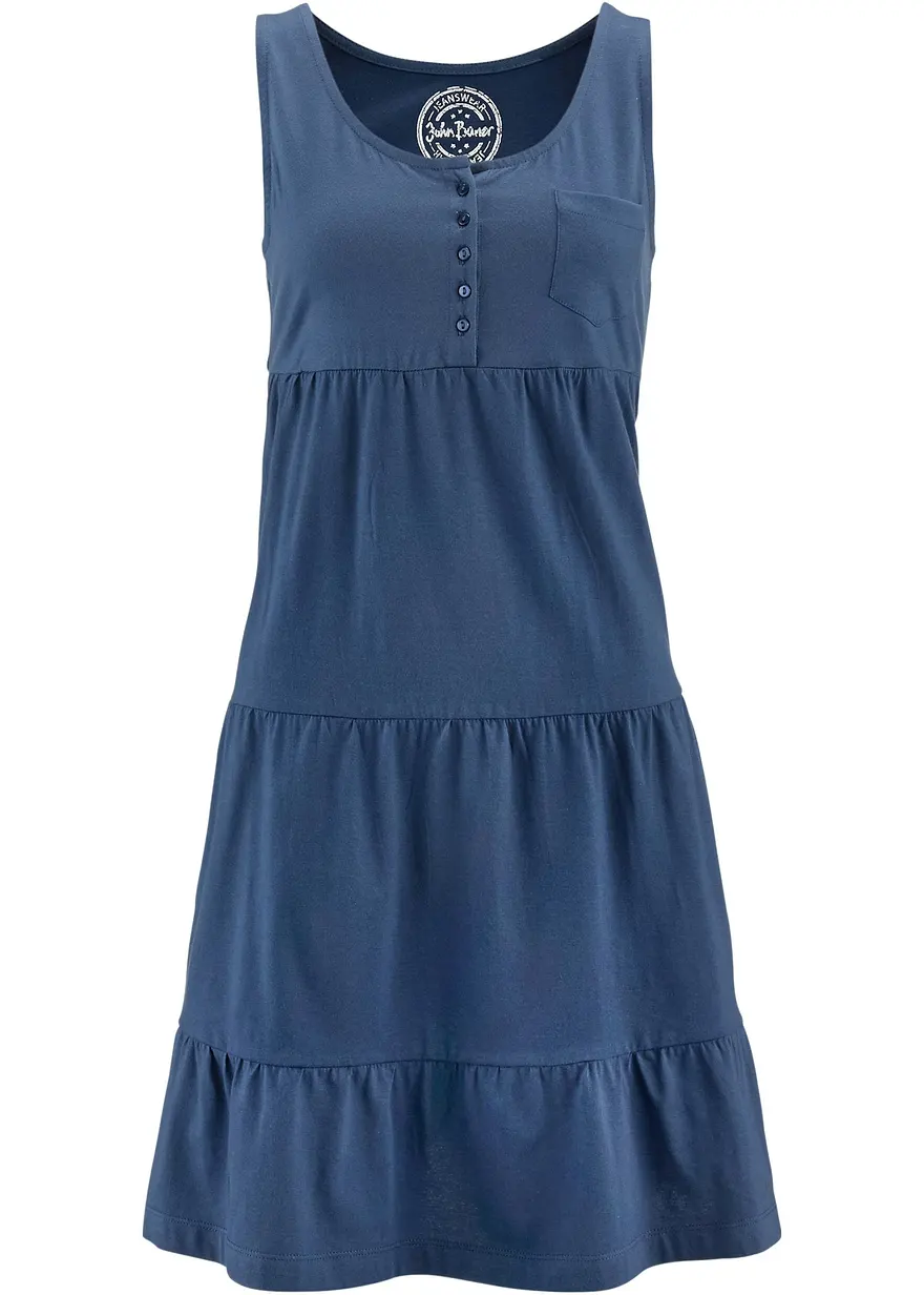 Baumwoll Jerseykleid, kurz