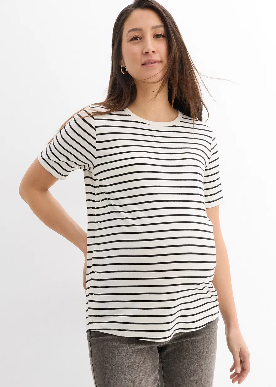 2-in-1 Umstands- und Stillshirt aus Bio-Baumwolle